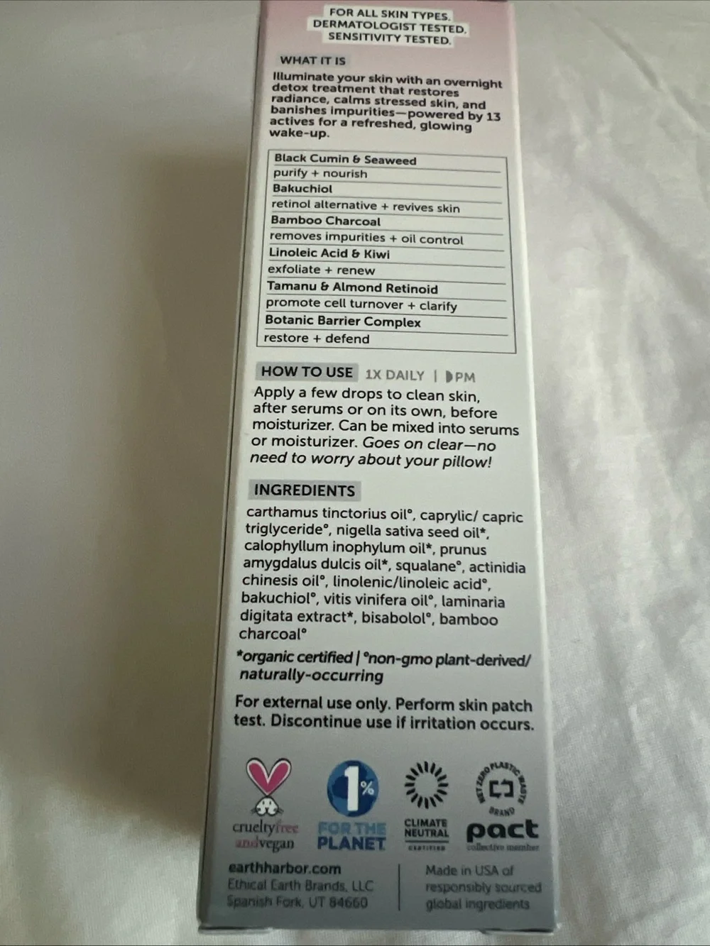 Earth Harbor Obscura Night Repair Concentrate - Pink Bottle